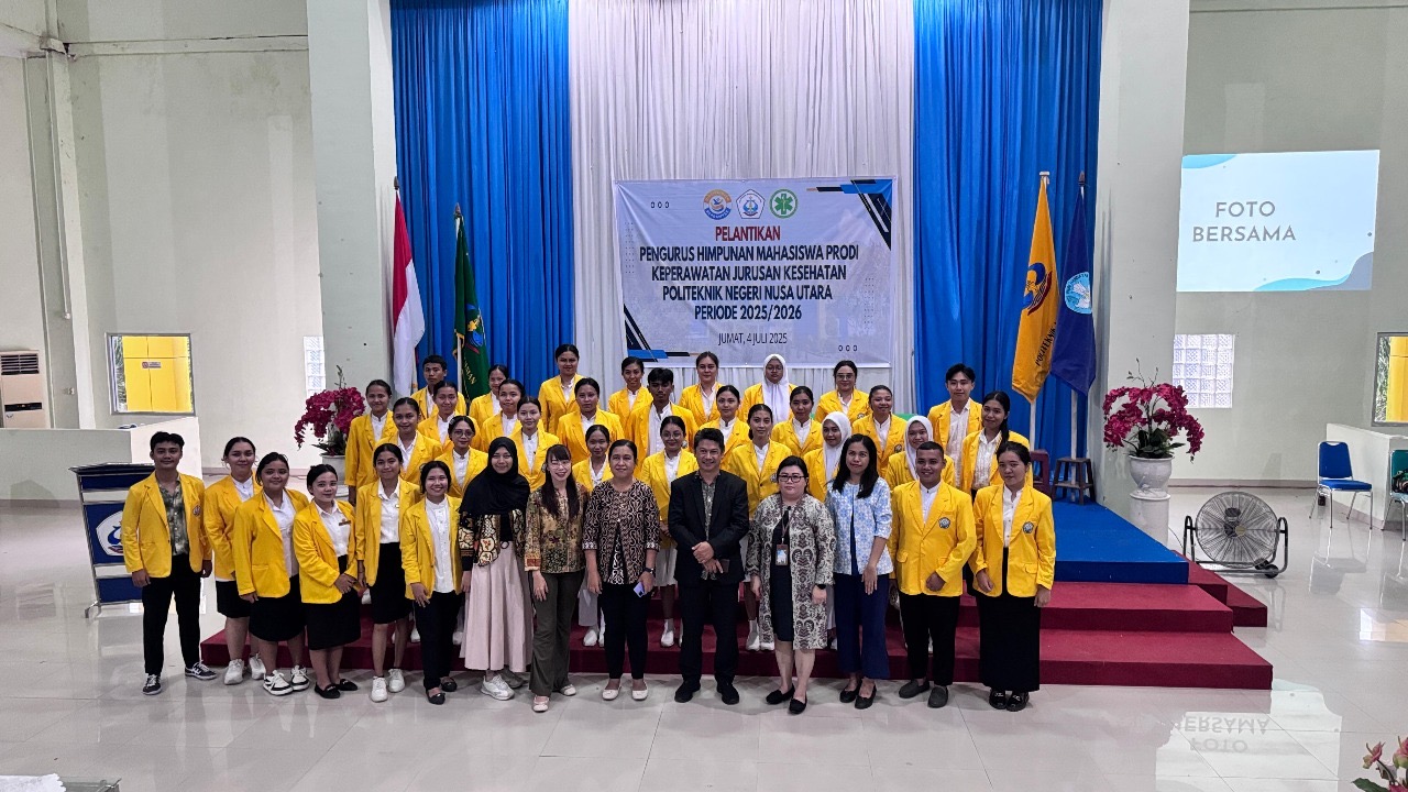 PELANTIKAN PENGURUS HIMPUNAN MAHASISWA PROGRAM STUDI KEPERAWATAN POLITEKNIK NEGERI NUSA UTARA TAHUN 2025 PELANTIKAN PENGURUS HIMPUNAN MAHASISWA PROGRAM STUDI KEPERAWATAN POLITEKNIK NEGERI NUSA UTARA TAHUN 2025